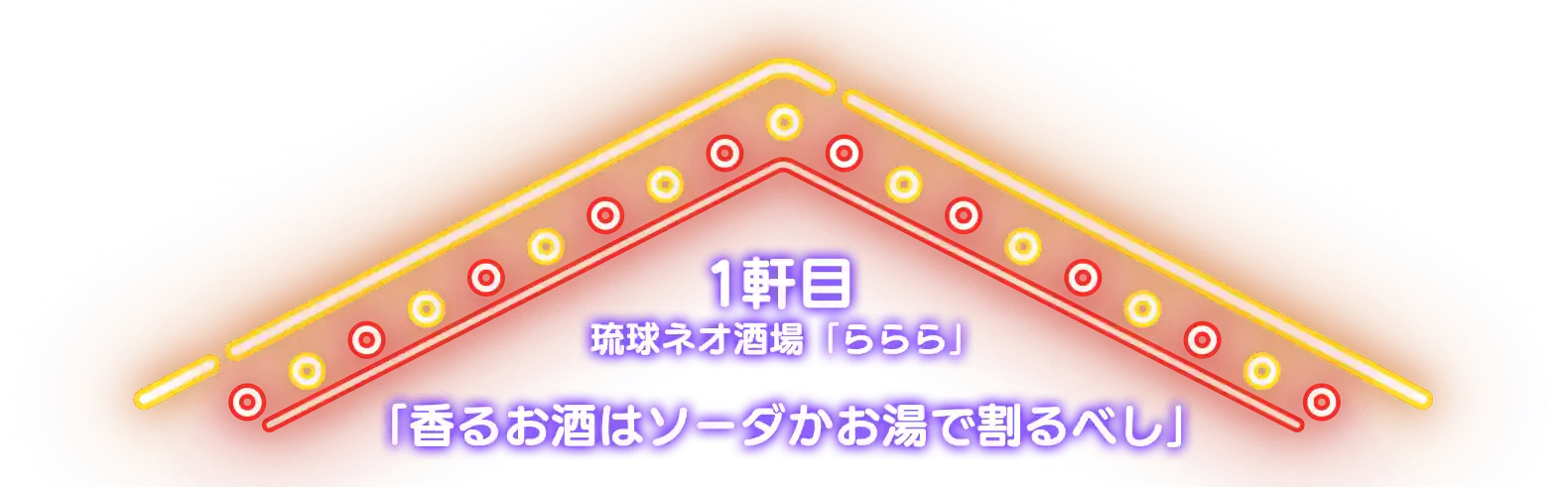 1軒目 琉球ネオ酒場「ららら」「香るお酒はソーダかお湯で割るべし」