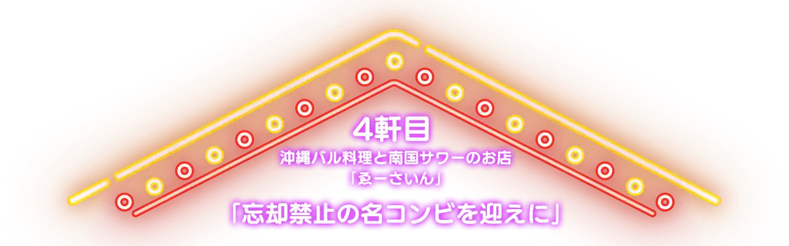 4軒目 沖縄バル料理と南国サワーのお店 「ゑーさいん」「忘却禁止の名コンビを迎えに」